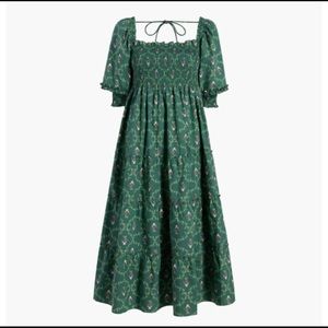 Hill House Home Nelsi Nap Dress in Emerald Trellis